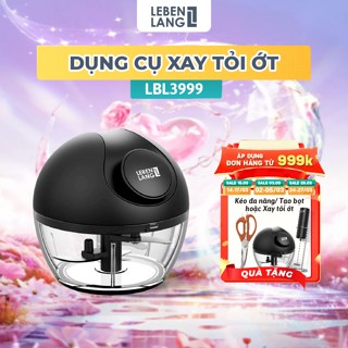 Dụng cụ xay tỏi ớt, thực phẩm Lebenlang LBL3999, 180ml, lưỡi dao xay bén, dây kéo rút tiện lợi