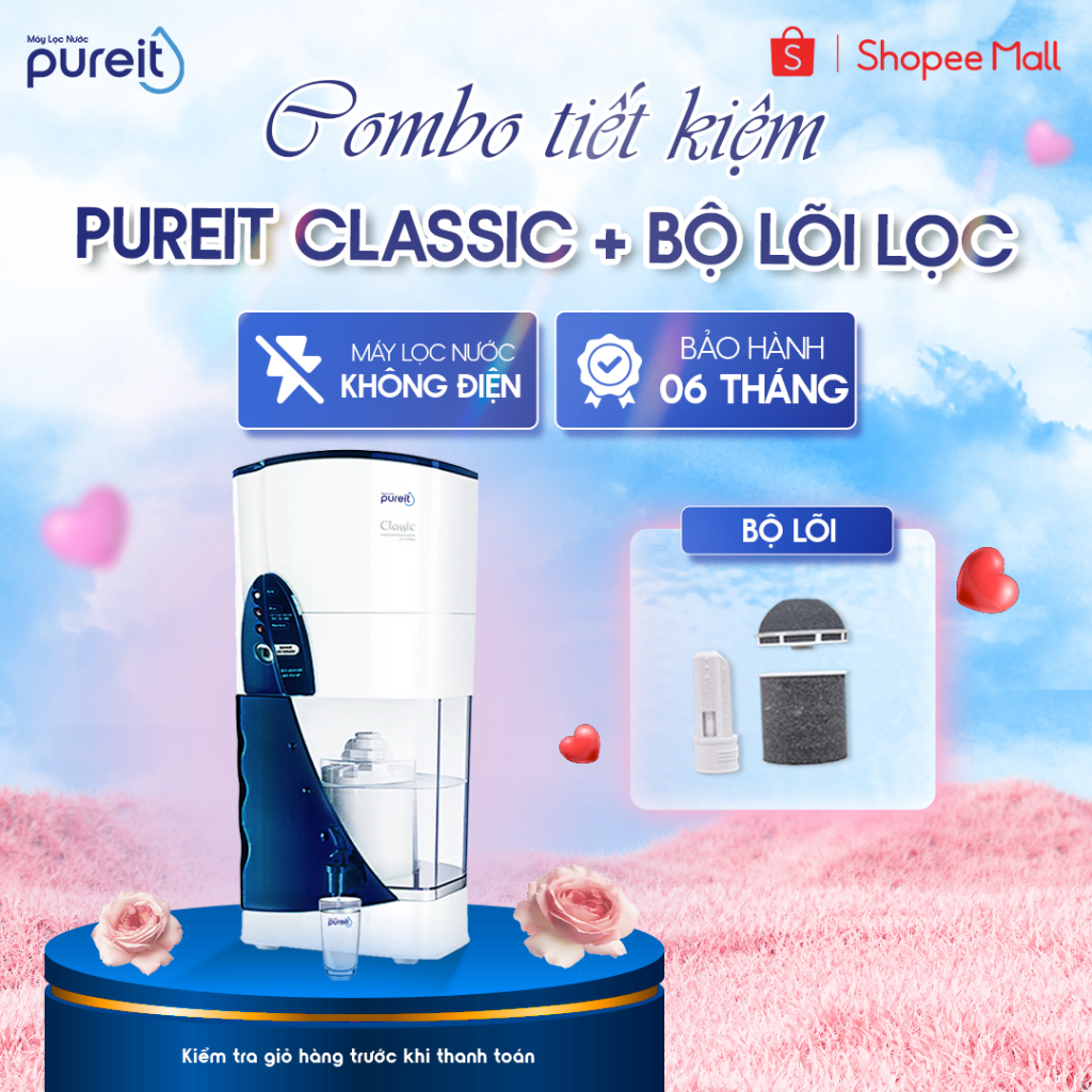 [COMBO] Máy lọc nước Pureit Classic + Bộ lọc 3000L [BH 6 THÁNG]