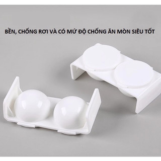 Hũ Đựng Lưu Huỳnh 2 Ngăn Nhựa Có Nắp Đậy Kín | Hộp Đựng Lưu Huỳnh Làm Nail 2 Ngăn Tiện Lợi