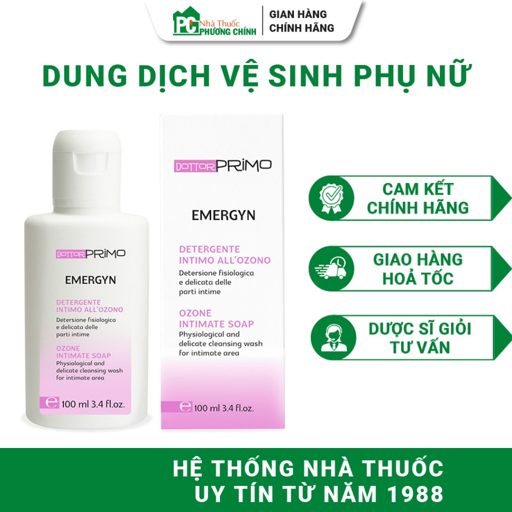 Dung Dịch Vệ Sinh DottorPrimo Emergyn - Làm Sạch, Giữ Ẩm, Ngăn Mùi Hôi 100ml
