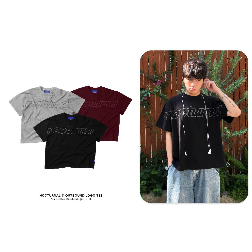Áo Thun In Form Boxy NOCTURNAL Outbound Logo Tee Prime Cotton 100% Nam Nữ Unisex Localbrand | BigBuy360 - bigbuy360.vn