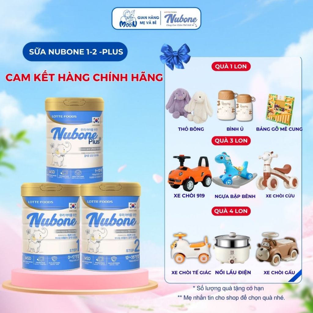 BỘ SẢN PHẨM QUÀ TẶNG SỮA NUBONE.Các Mom lựa chọn quà theo banner từng sản phẩm nhé.