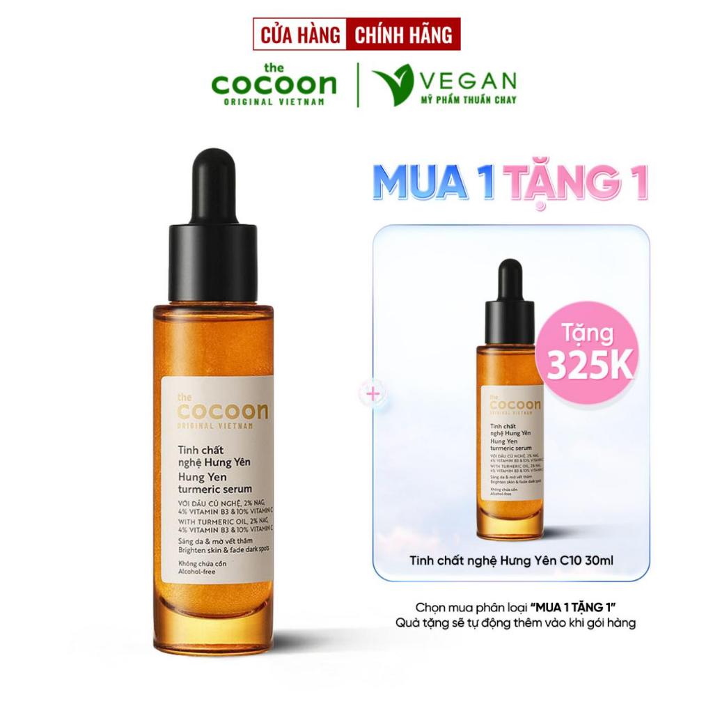 Tinh chất nghệ Hưng Yên 10% Vitamin C cocoon 30ml (turmeric serum) thuần chay