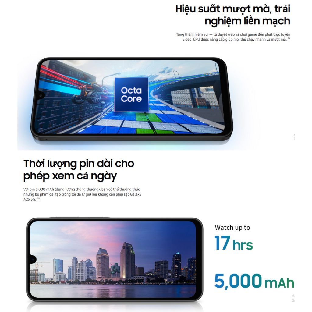 (KÍCH T1) Điện thoại Samsung Galaxy A26 5G (8GB + 128GB) - Hàng Chính Hãng Bảo Hành 12 Tháng | BigBuy360 - bigbuy360.vn