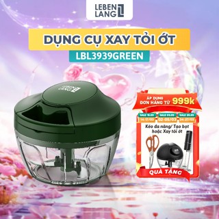 Dụng cụ xay tỏi ớt, thực phẩm Lebenlang LBL3939, 450ml, lưỡi xay bén, dây rút tiện lợi - chính hãng
