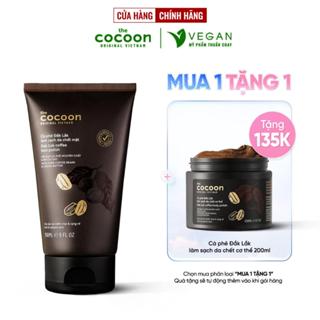 Tẩy Tế Bào chết Cà phê Đắk Lắk làm sạch da chết mặt cocoon 150ml - VEGAN mỹ phẩm thuần chay