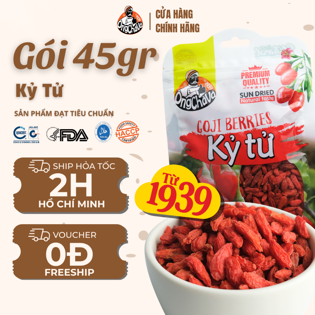 Kỷ Tử thương hiệu Ông Chà Và 45gr  - Hàng Chính Hãng
