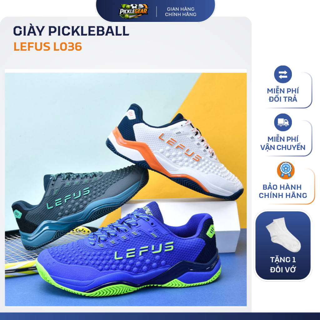 [Ship Hoả Tốc] Giày Pickleball, tennis, cầu lông Lefus L036 Chính Hãng - Giày Thể Thao Nam Nữ Đế Phy