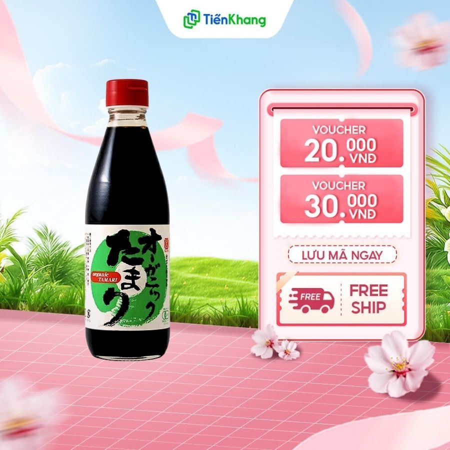 Nước tương Tamari organic Marumata Nhật Bản - Chai 360ml - Tương Nhật, thực dưỡng, eatclean, chay - 