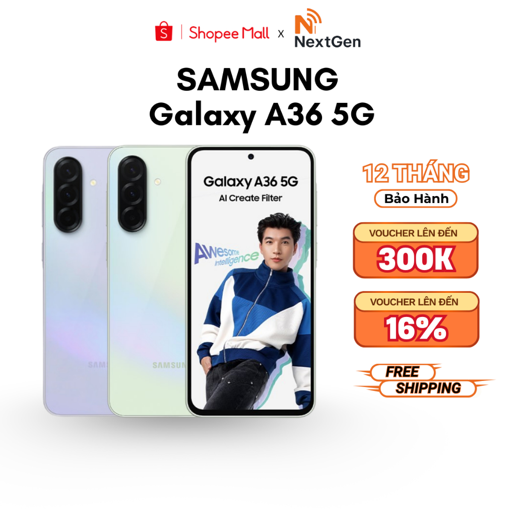 (Nguyên Seal) Điện thoại Samsung Galaxy A36 5G (8GB + 128GB) - Hàng Chính Hãng Bảo Hành 12 Tháng