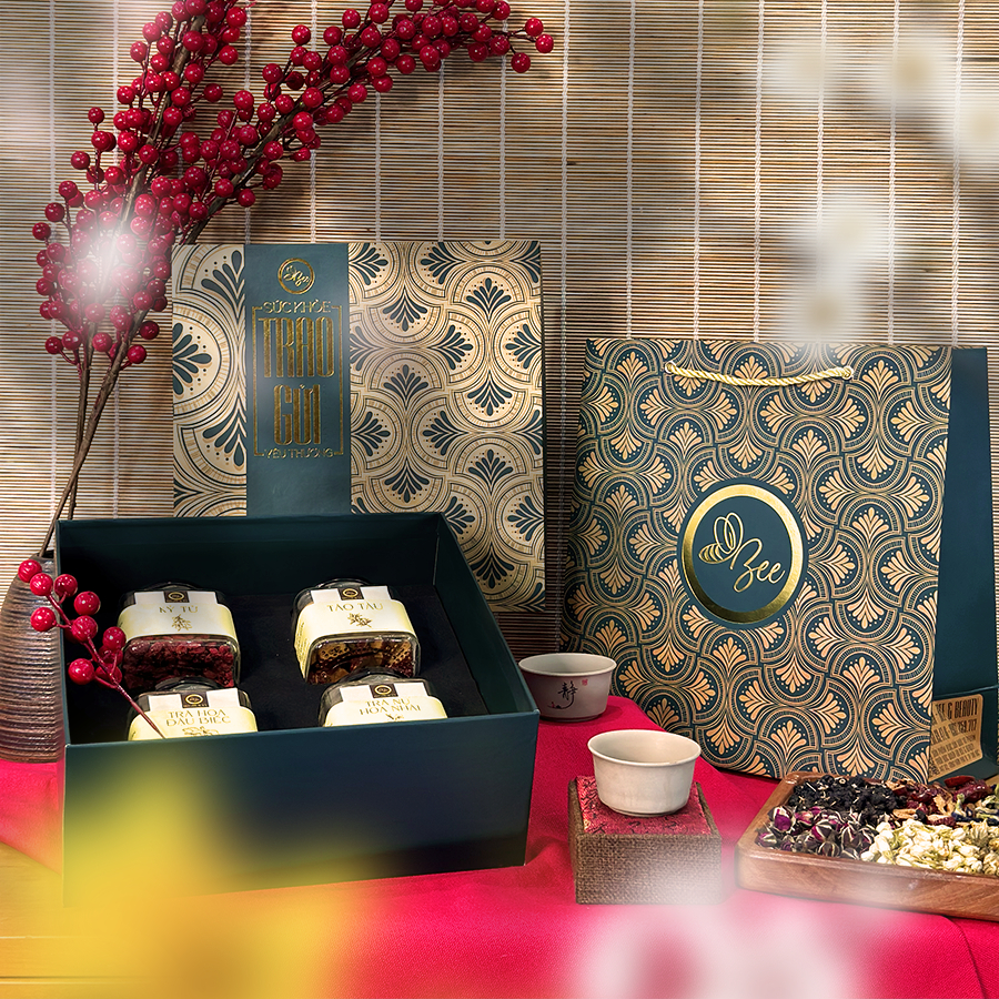 Set Quà Tặng Cao Cấp Các Dịp Lễ Saffron nhụy hoa nghệ tây ngâm mật Beebeauty chính hãng