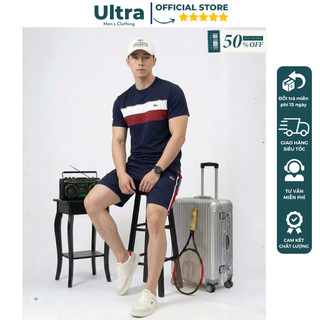 Bộ cao cấp mùa hè chất mát chuẩn phom xịn đẹp Ultra UH6-6655 Bộ thể thao nam cộc tay thun lạnh mùa hè 2026