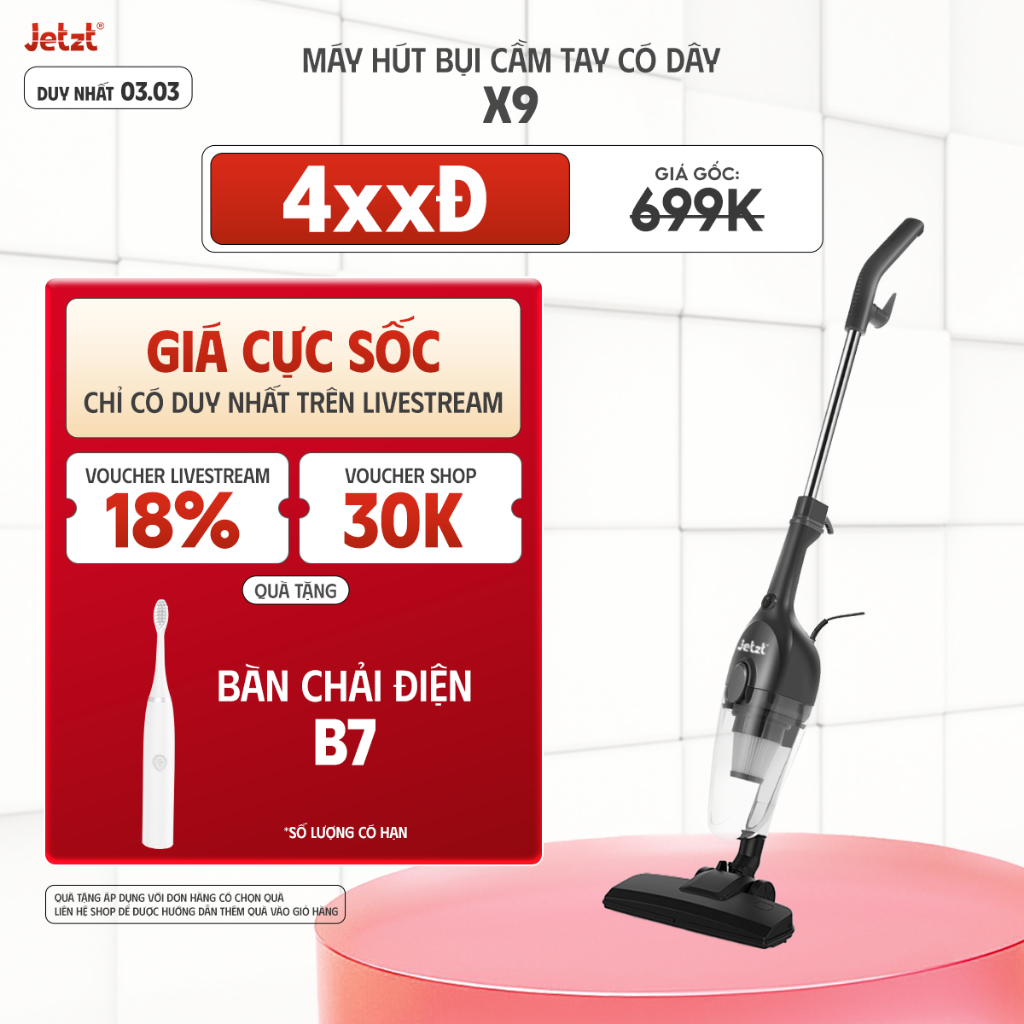 Máy hút bụi cầm tay JETZT X9