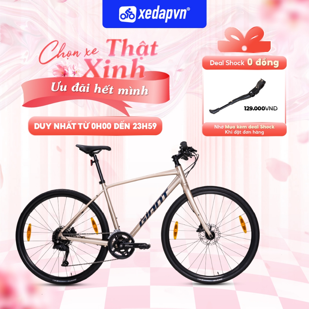 Xe Đạp Đường Phố TOURING GIANT Escape 1 Disc 2024 – 700C, Phanh Đĩa, 9 Tốc Độ – Phù Hợp Người Cao 1m