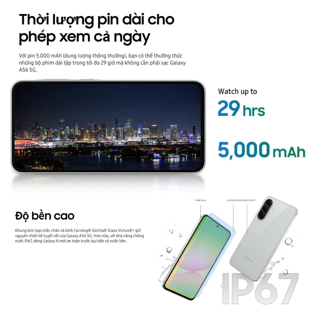 (Nguyên Seal) Điện thoại Samsung Galaxy A56 5G (8GB + 128GB) - Hàng Chính Hãng Bảo Hành 12 Tháng | BigBuy360 - bigbuy360.vn