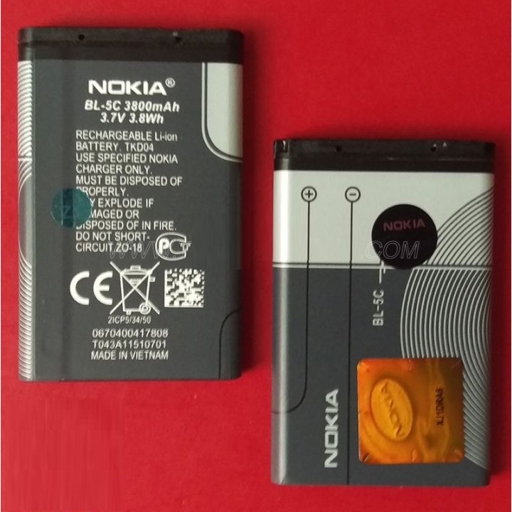 Pin Nokia BL-5C Zin cho Nokia 105 4G, 110 4G ....