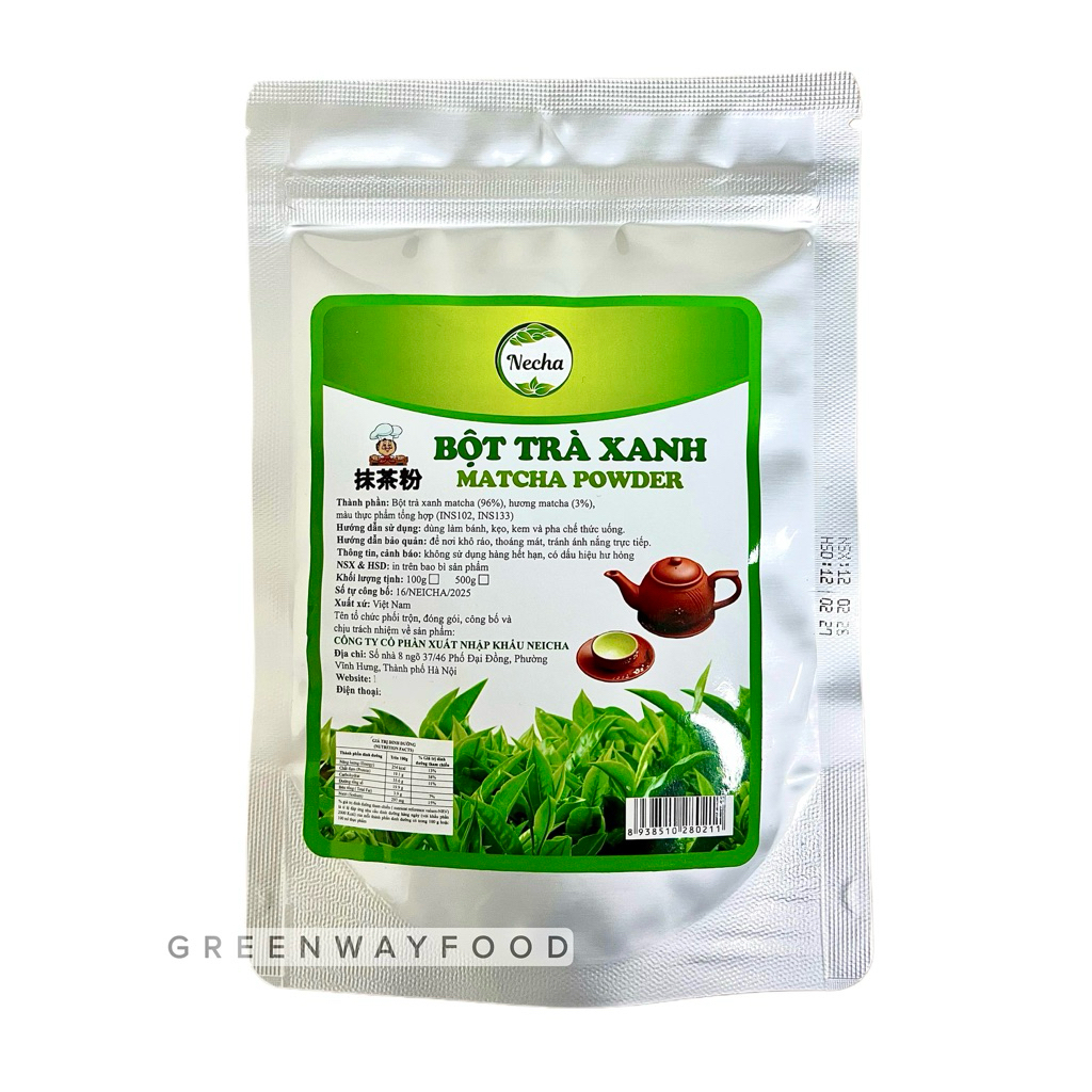 Bột trà xanh matcha Neicha túi 100g
