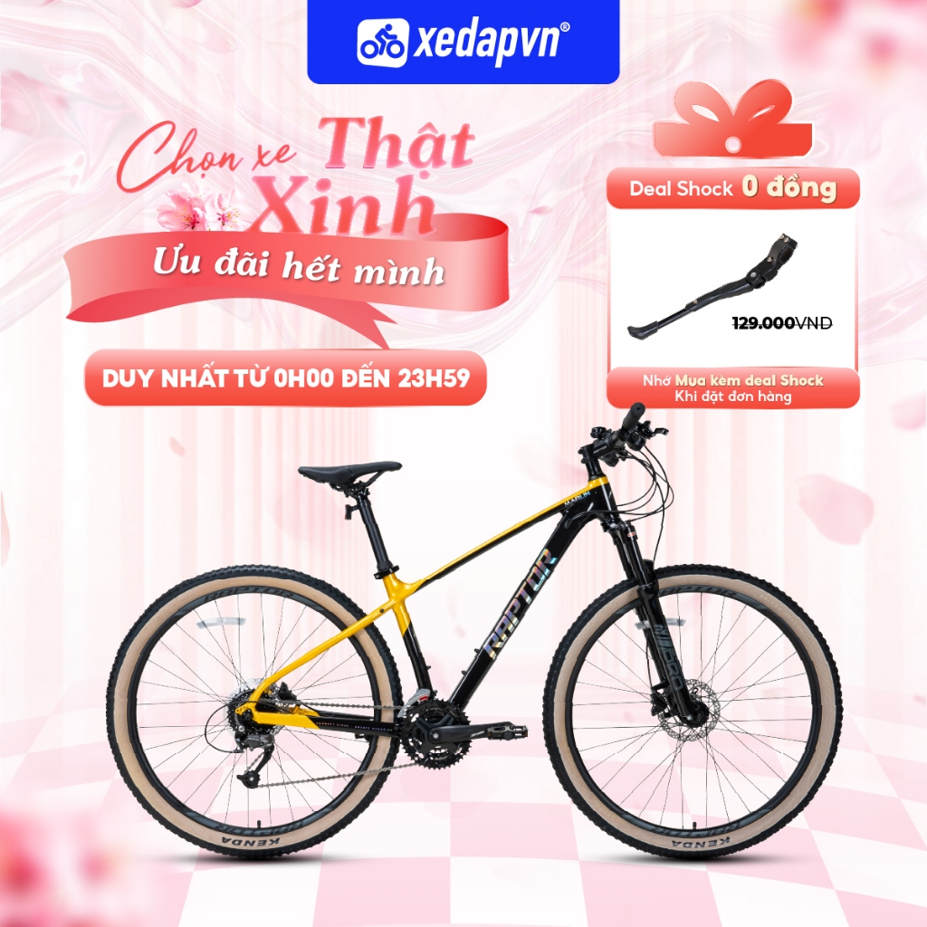 Xe Đạp Địa Hình RAPTOR MARLIN 3 – MTB Bánh 29", 27 Tốc Độ, Phù Hợp Người Cao 1m60–1m85 – Phanh đĩa, Mạnh Mẽ | xedapvn