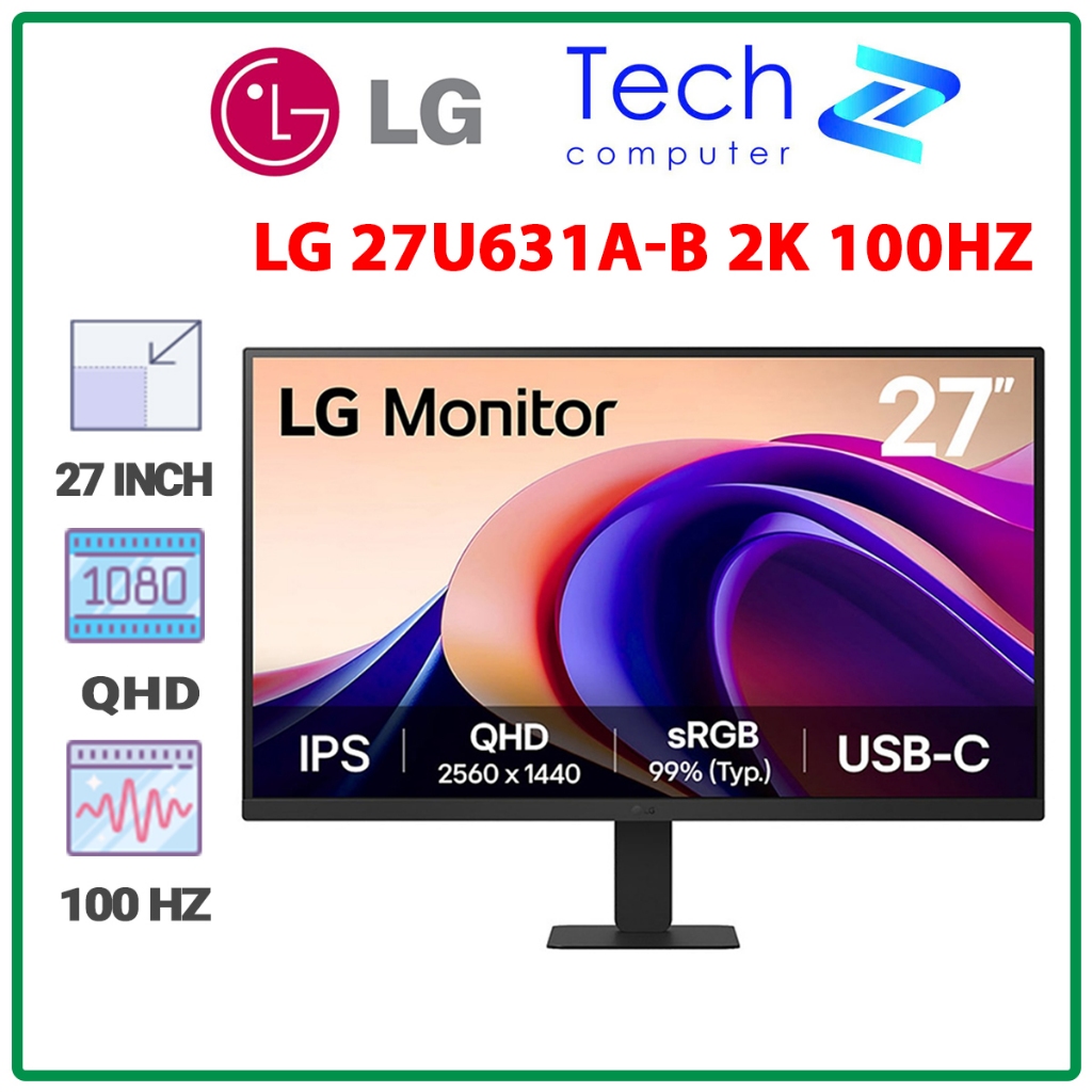 Màn Hình LG 27U631A-B (27 inch - IPS - 2K - 100Hz - 5ms - USB Type C)