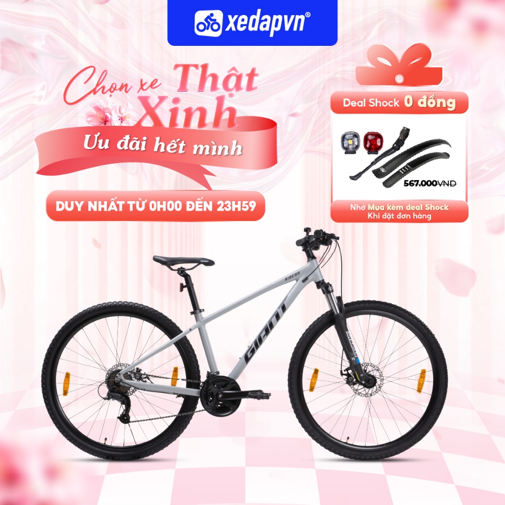Xe Đạp Địa Hình MTB GIANT RINCON 2 – Bánh 29", 21 Tốc Độ, Phanh Đĩa – Phù Hợp Người Cao 1m60–1m80 | xedapvn