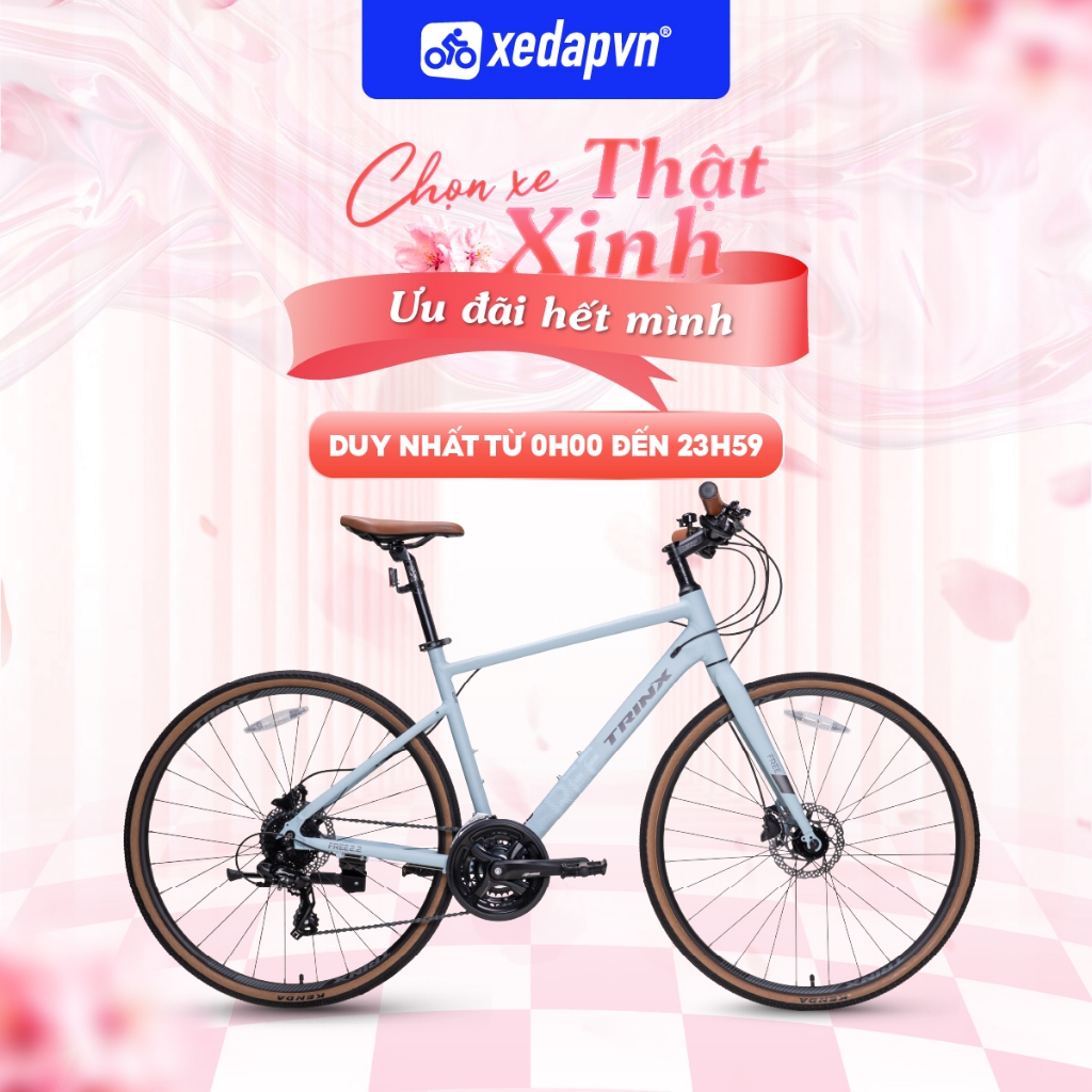 Xe Đạp Touring TRINX Free 2.2 – Bánh 700C, 24 Tốc Độ, Phanh Dầu,  Phù Hợp Người Cao 155–180cm | xedapvn