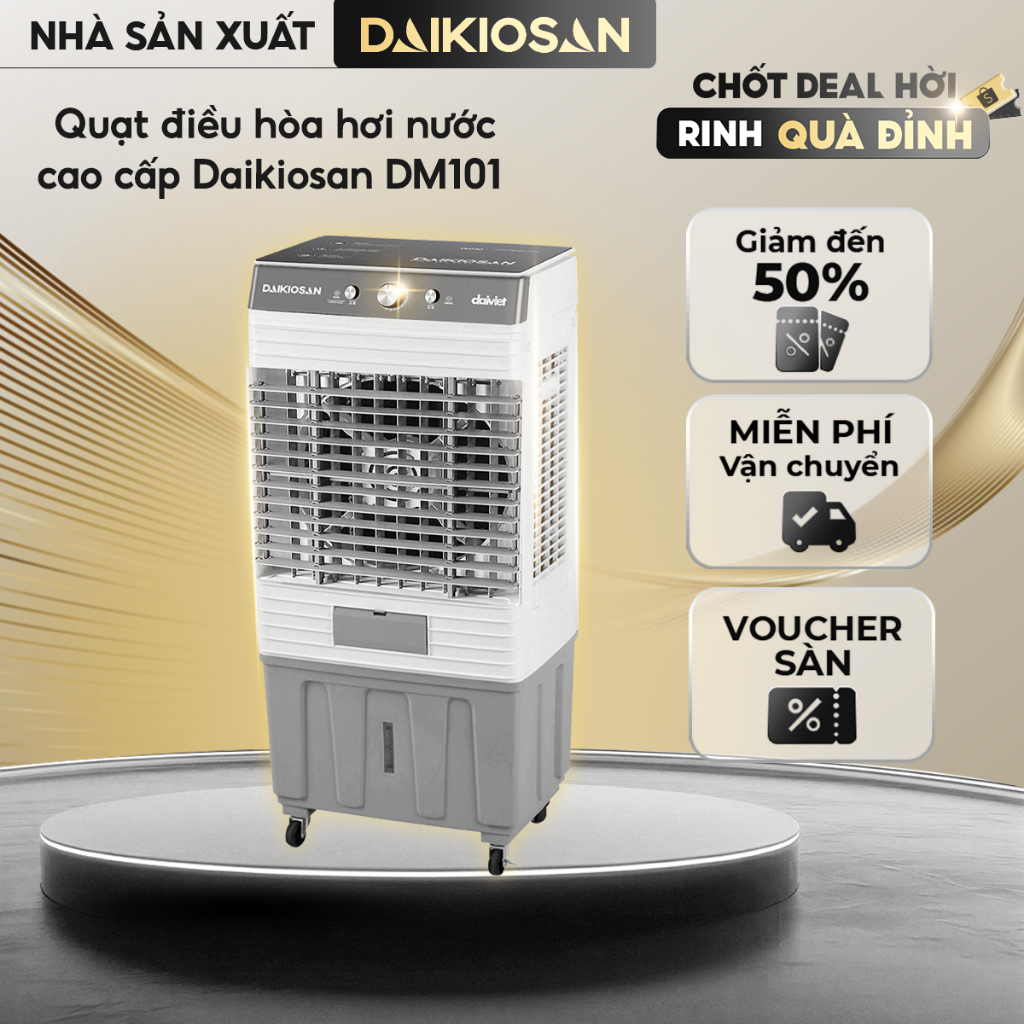 Quạt Điều Hòa Daikiosan DM101 Làm Mát Nhanh Chóng, Công Nghệ Ag+ Diệt Khuẩn, Khử Mùi