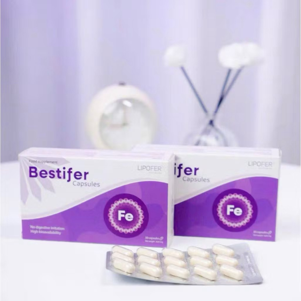 Bestifer Capsules, Sắt hướng đích Bestifer dạng viên, giúp bổ sung sắt bầu sau sinh, trẻ từ 12 tuổi