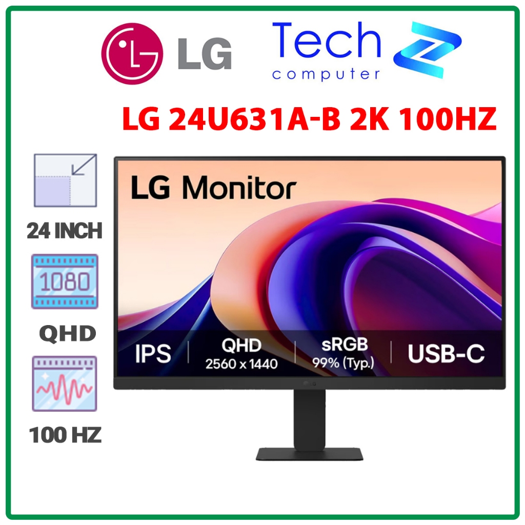 Màn Hình LG 24U631A-B (23.8 inch - IPS - 2K - 100Hz - 5ms - USB-C 15W)