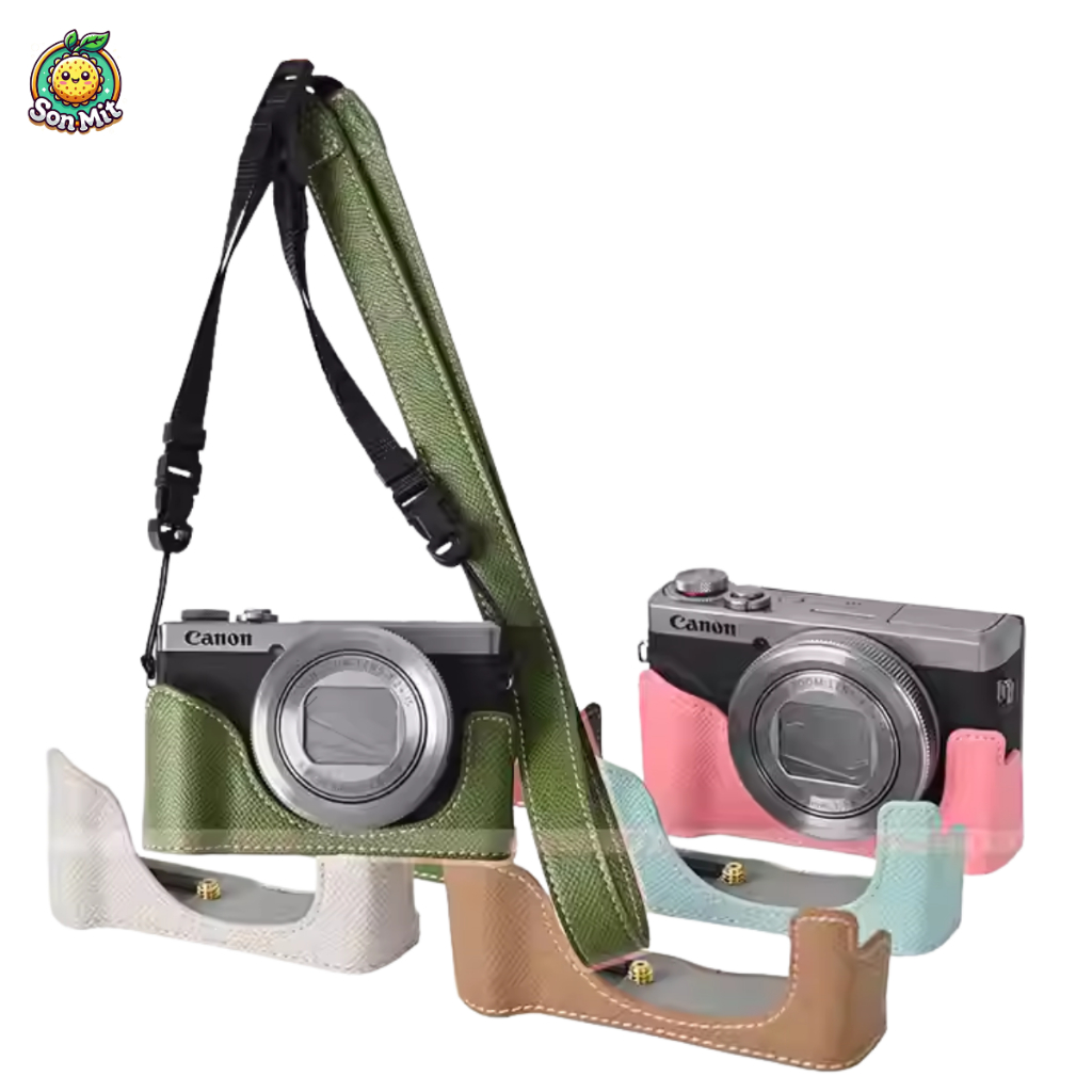 [SẴN] Case bao da máy ảnh Canon G7X II G7X III G7X Mark III II nhiều loại