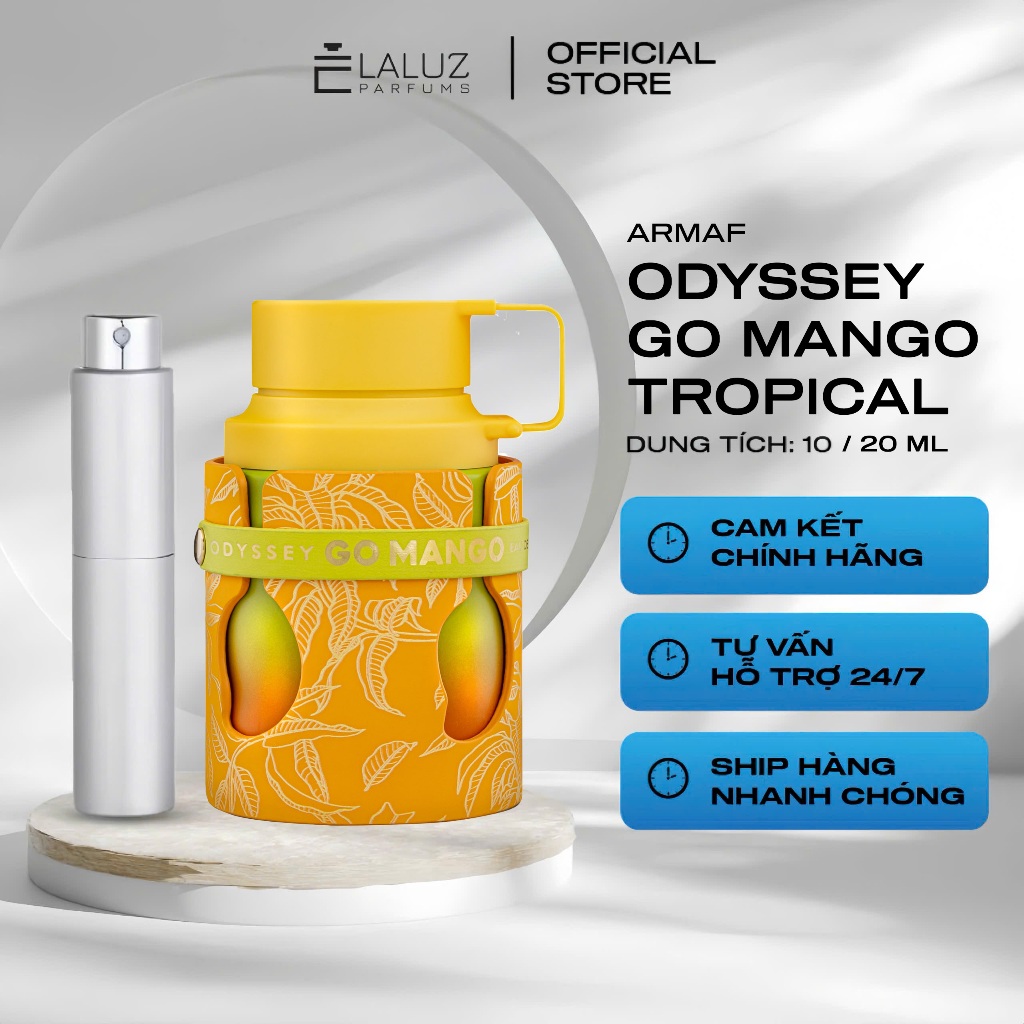 [LALUZ] Nước hoa unisex Ar.maf O.dy.ssey Go Man.go 10/20ml hương thơm xoài nhiệt đới ngọt mát, trẻ t