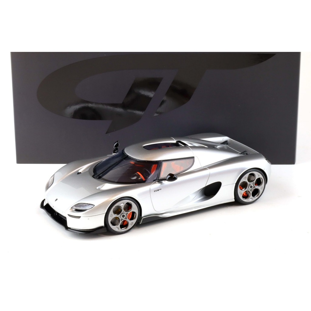 Mô hình xe cao cấp Koenigsegg CC850 Coupe 2023 Moon silver metallic tỉ lệ 1:18 GT Spirit GT452