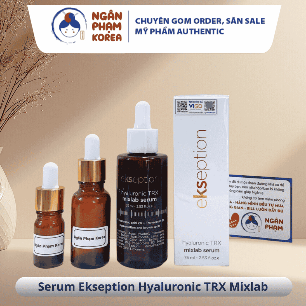 Serum Dưỡng Sáng Da, Mờ Thâm Nám Ekseption Hyaluronic TRX Mixlab l Ngân Phạm Korea