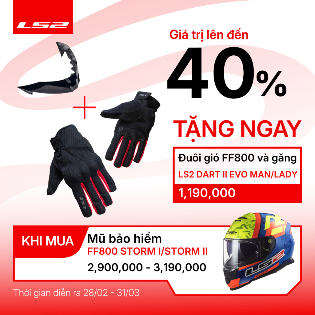 [Hàng Chính Hãng] [Tặng kèm Pinlock] Mũ Bảo Hiểm  LS2 FF800 STORM 2 Kính  - Bảo hành 5 năm - SPID