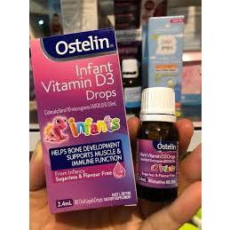 Ostelin Vitamin D3 dạng giọt cho bé sơ sinh 2,4ml