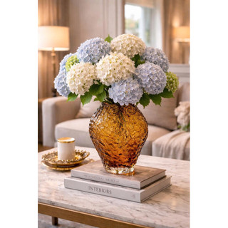 Bình hoa hoả sơn thủy tinh cao cấp Dona Home Decor - nét đẹp Châu Âu sang trọng