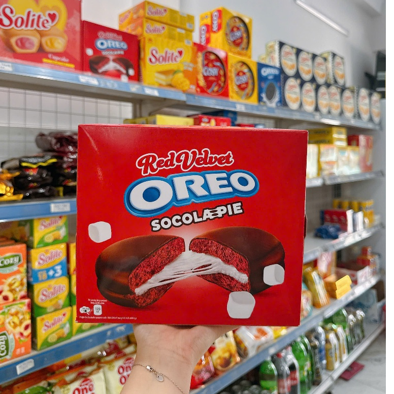 Bánh Socola Oreo Pie Red Velvet Hộp 336g (12gói)