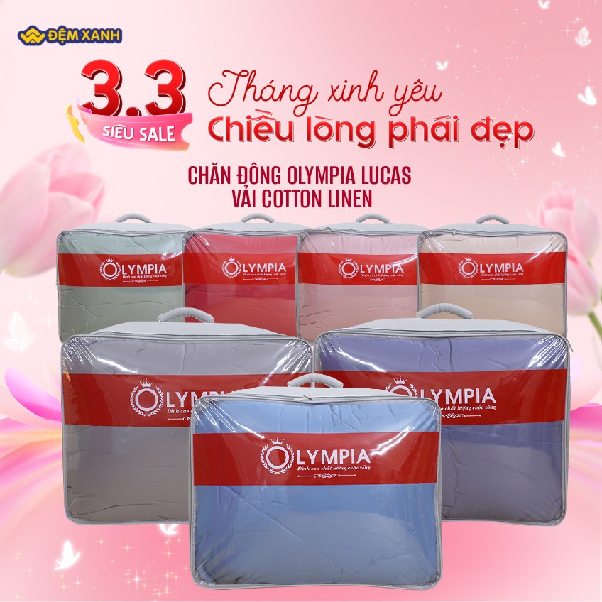 Chăn đông Olympia Lucas vải cotton Linen
