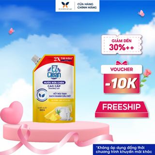 Túi Nước Rửa Chén Bát Gốc Thực Vật EZ CLEAN 1,2kg - Sạch nhanh dầu mỡ, mùi tanh, dịu nhẹ cho da tay