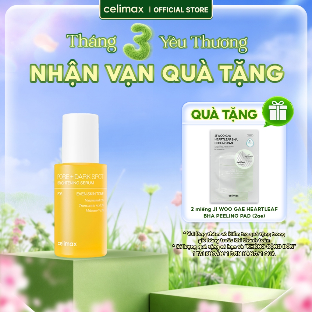Serum Hỗ Trợ Giảm Thâm, Dưỡng Sáng Celimax Pore + Dark Spot Brightening serum 30ml