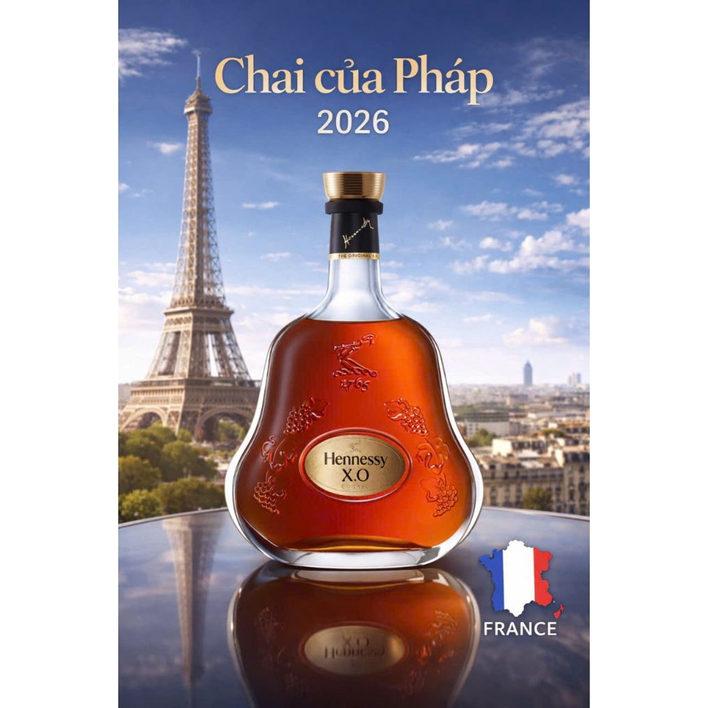 Vỏ Chai Pháp Hennessy Xo 700Ml Thủy Tinh Cao Cấp Trang Trí Nhà Cửa. Chai Rỗng Không Có Chất Lỏng Bên