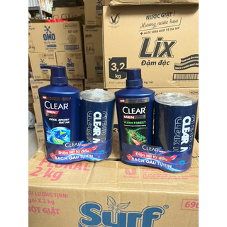 ( TẶNG LY) dầu gội clear men 600g tặng kèm