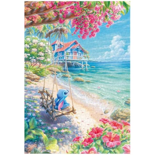 Tenyo [Made in Japan] 1000-Piece Jigsaw Puzzle Disney Loko Beach (Stitch) (51x73.5cm) D-1000-898 Inc