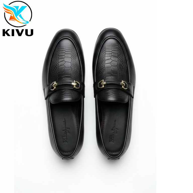 Giày lười da nam [ Họa Tiết Dập Nổi Da Rắn ] đế cao su , khâu chỉ gai chắc chắn sản phẩm được ưa chuộng 2026