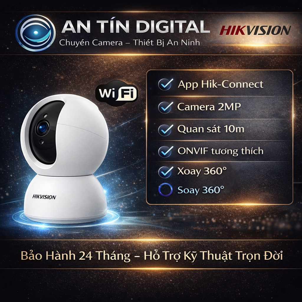 HIKVISION DS-2CV2Q21G1-IDW (W) – Camera WiFi 2MP Xoay 360°
