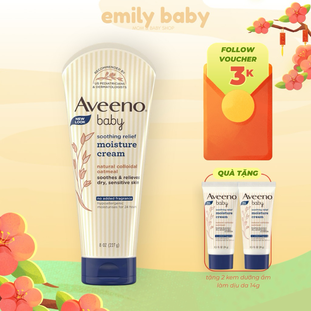 Kem dưỡng ẩm làm dịu da AVEENO Baby Soothing Moisture Cream 227g