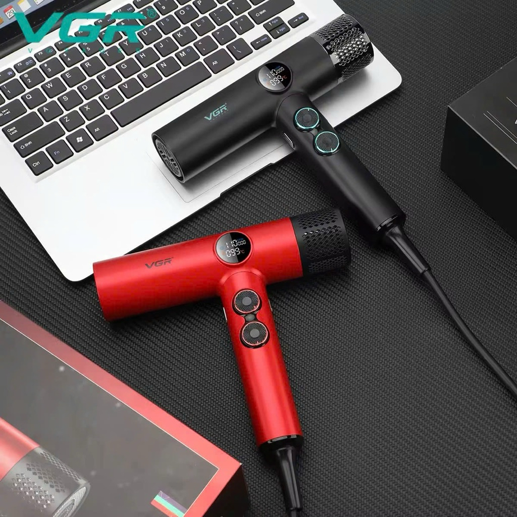 Máy Sấy Tóc VGR 401 Hiển Thị Nhiệt Độ, Sấy Ion Âm Cao Cấp Chính Hãng VGR Hair Dryer Professional Hot