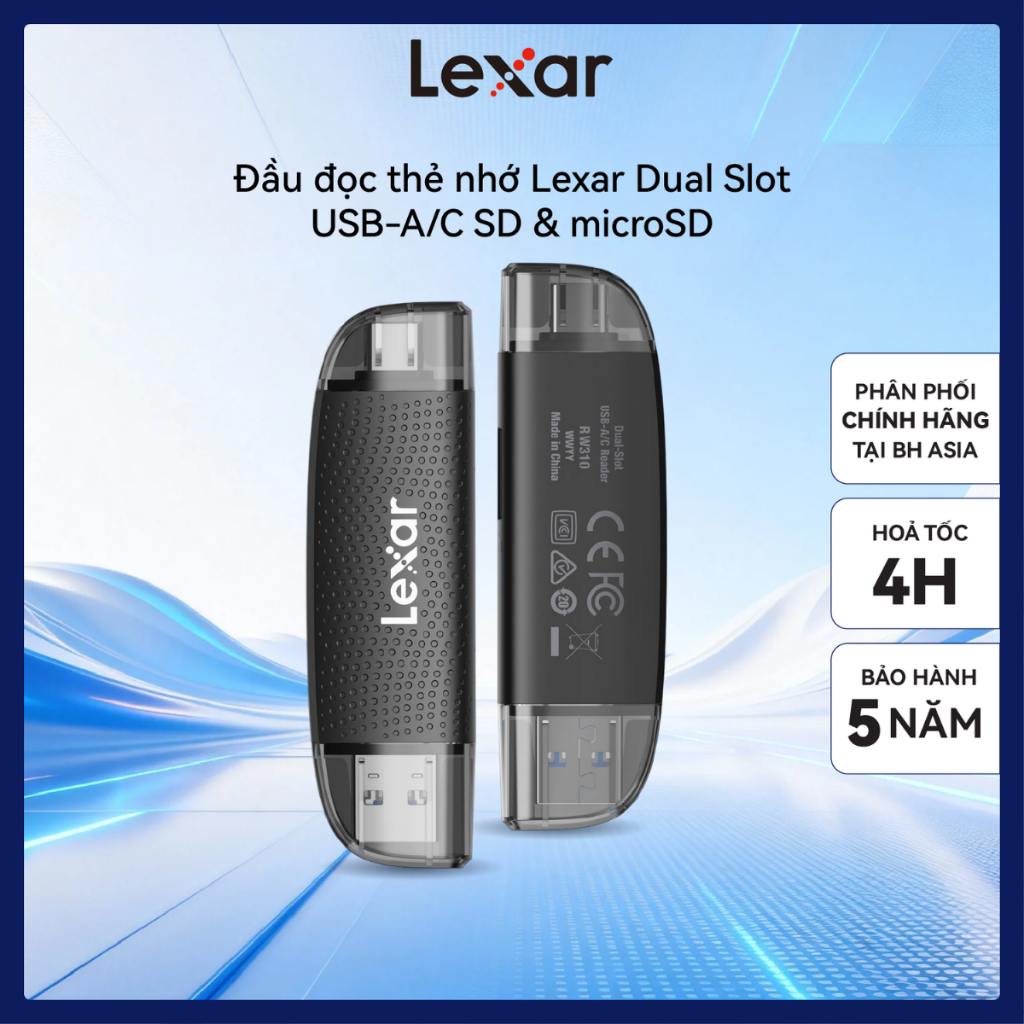 Đầu đọc thẻ nhớ Lexar SD/ Micro SD Dual-Slot USB-A/C