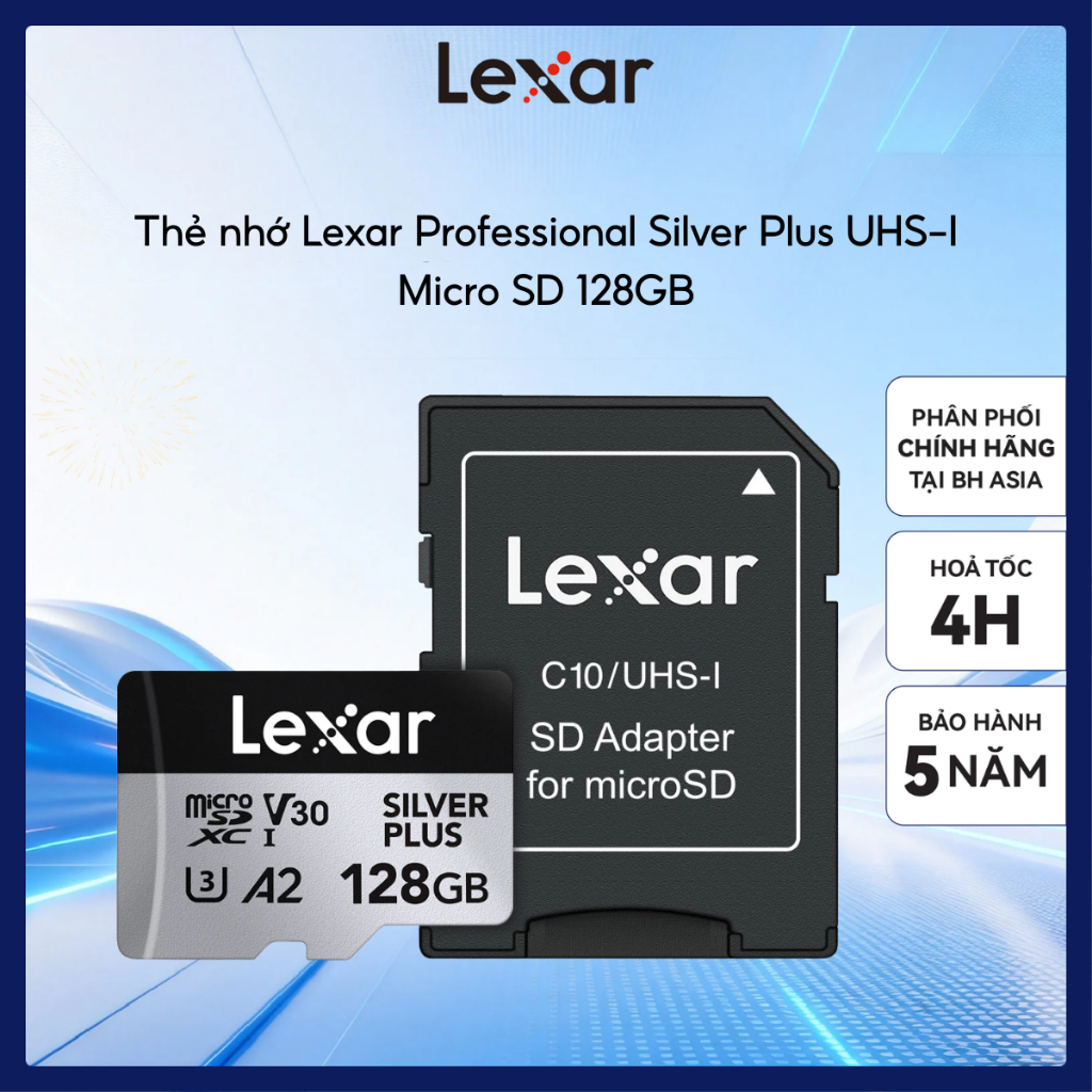 Thẻ nhớ Lexar Professional Silver Plus UHS-I Micro SD 128GB  - 256GB