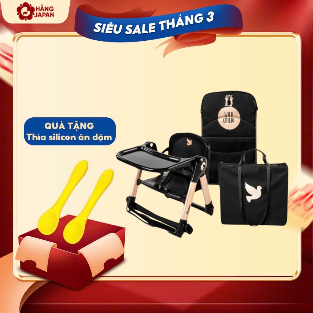 Ghế ăn dặm gấp gọn Apramo Flippa Classic cho bé từ 6 tháng đến 3 tuổi bản Quốc Tế - Hàng Chính Hãng