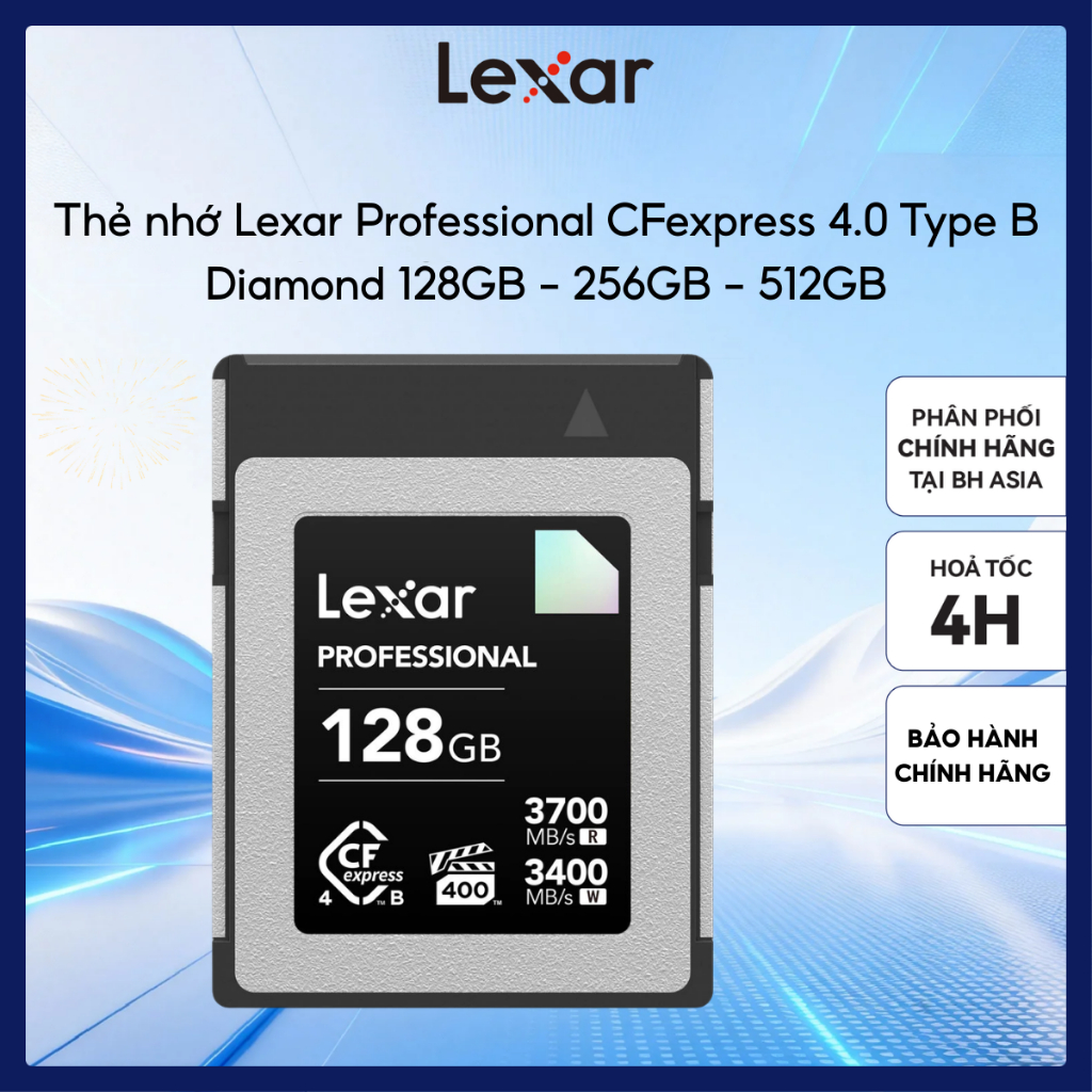 Thẻ nhớ Lexar Professional CFexpress 4.0 Type B Diamond 128GB - 256GB - 512GB